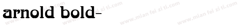 arnold bold字体转换